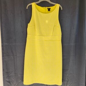 Ann Taylor Vintage Green/Yellow Geometric Midi Dress Large